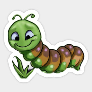 Cute Caterpillar Drawing Sticker